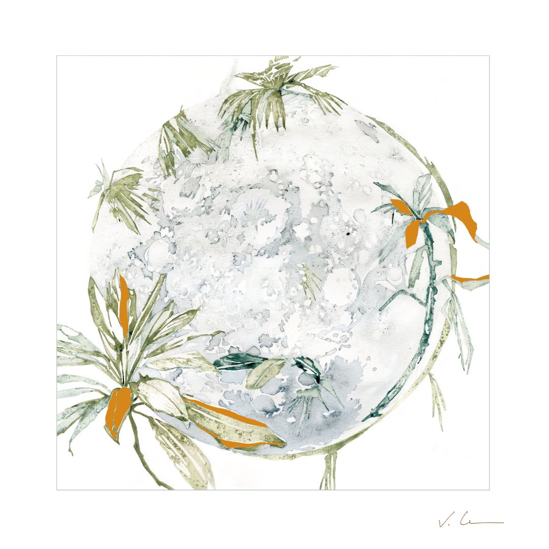 Victoire Cathalan - Feuilles (Vert d'eau)