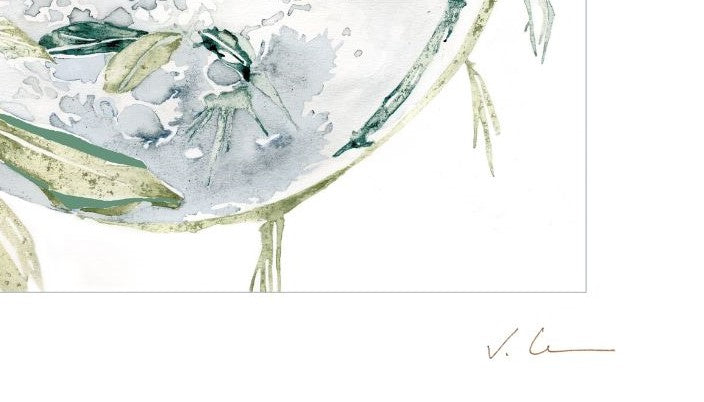 Victoire Cathalan - Feuilles (Vert d'eau)